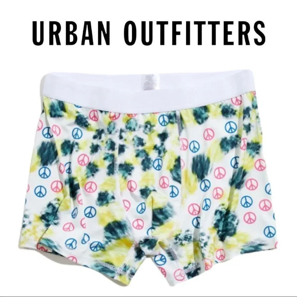 NEW Urban Outfitters UO Peace Sign Men's Boxer Underwear Briefs Set 3 L